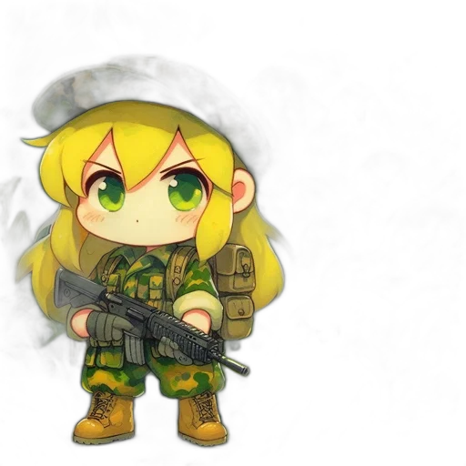 weapon, staff, pixel art, concept art, anime, cartoon, anime-styled, soldier transparent PNG cut-out