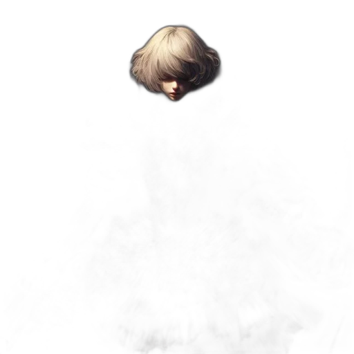 hair, mask, creature, face, concept art, pixel art, photorealistic, anime transparent PNG cut-out