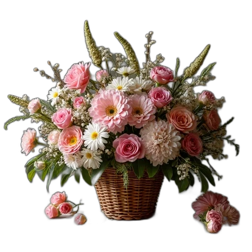crown, flower, photorealistic, 3d render transparent PNG cut-out