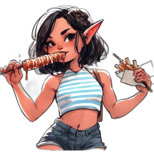 staff, food, weapon, fantasy art, watercolor, concept art, pixel art, pastel transparent PNG cut-out