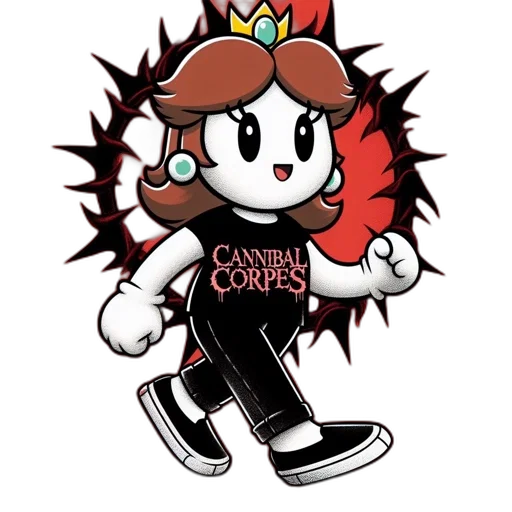crown, creature, staff, cartoon, pixel art, concept art, comic book art, stylized transparent PNG cut-out