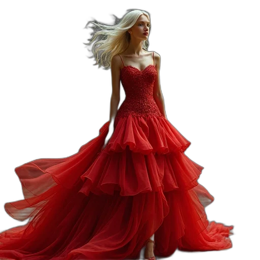 dress, 3d render, concept art, fantasy art transparent PNG cut-out