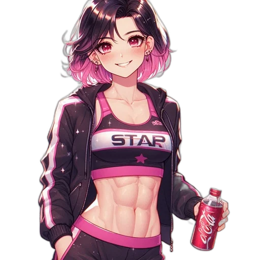 jacket, staff, bottle, weapon, pixel art, anime, cyberpunk, concept art transparent PNG cut-out