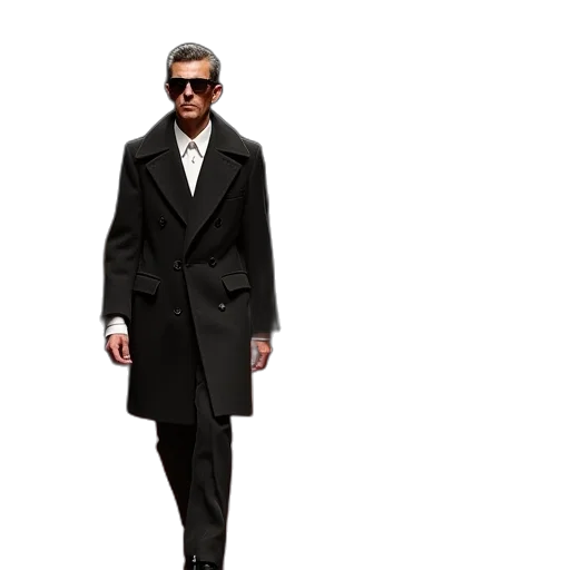 jacket, concept art, 3d render, monochrome transparent PNG cut-out