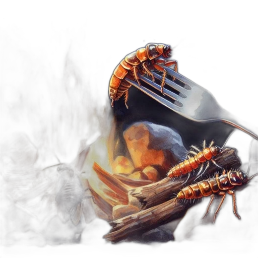 dragon, food, weapon, creature, concept art, fantasy art, photorealistic, 3d render transparent PNG cut-out