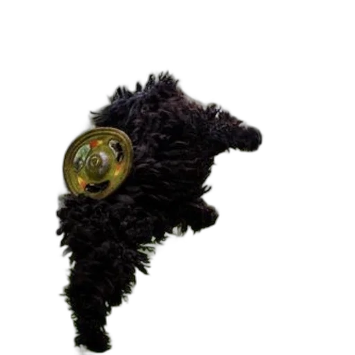 staff, mask, animal, hair, 3d render, photorealistic, black, fluffy transparent PNG cut-out