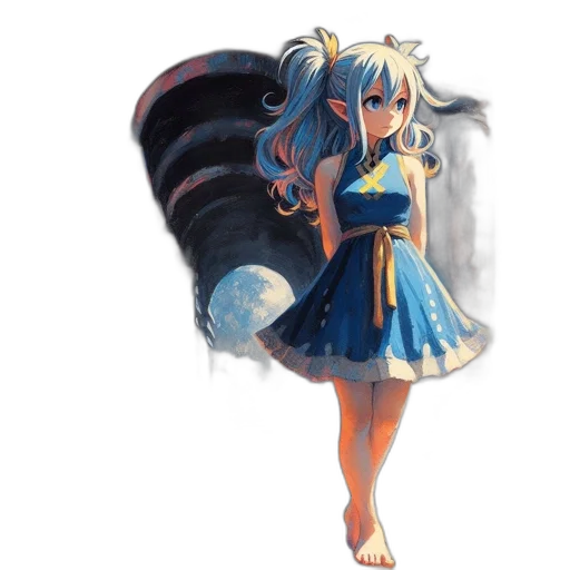 dress, dragon, creature, robot, anime, fantasy art, concept art, pixel art transparent PNG cut-out