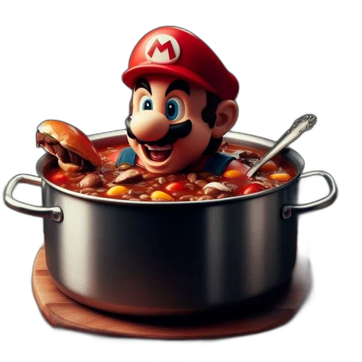food, hat, 3d render, concept art, photorealistic, pixel art, whimsical, scene transparent PNG cut-out