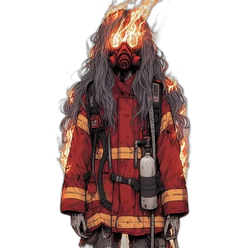 jacket, staff, mask, weapon, concept art, comic book art, fantasy art, pixel art transparent PNG cut-out