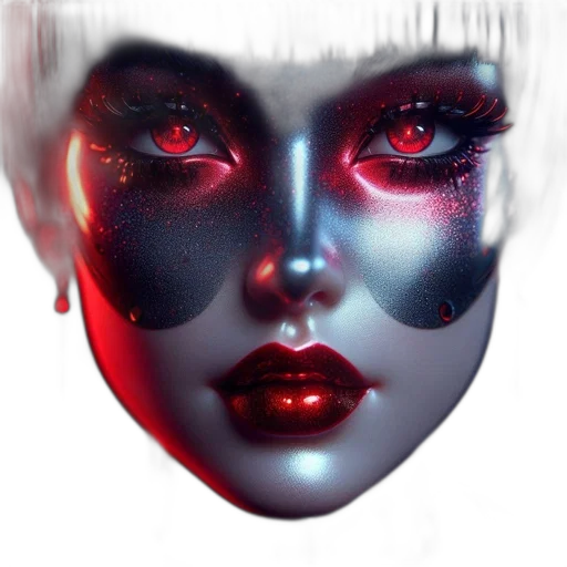 mask, face, crown, robot, photorealistic, fantasy art, 3d render, concept art transparent PNG cut-out