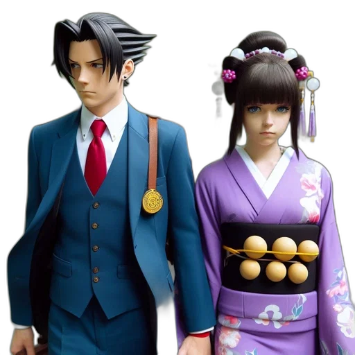 3d render, concept art, photorealistic, fantasy art, two, individuals, one, blue transparent PNG cut-out