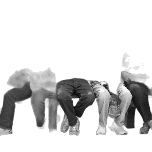 furniture, staff, shoes, photorealistic, four, elderly, people, sit transparent PNG cut-out