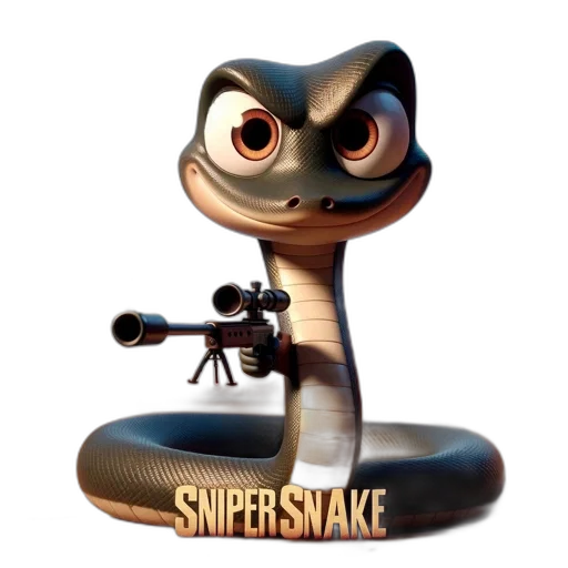staff, weapon, concept art, 3d render, cartoon, animated, snake, character transparent PNG cut-out