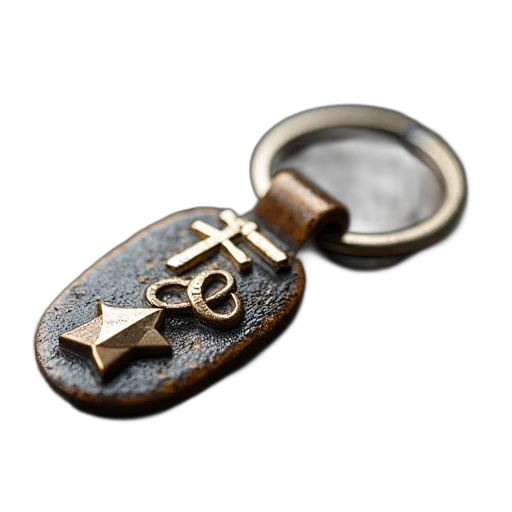 jewelry, staff, 3d render, promotion, custom, personal, keychain transparent PNG cut-out