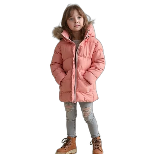 jacket, shoes, 3d render, photorealistic, pastel, monochrome, kids, clothing transparent PNG cut-out