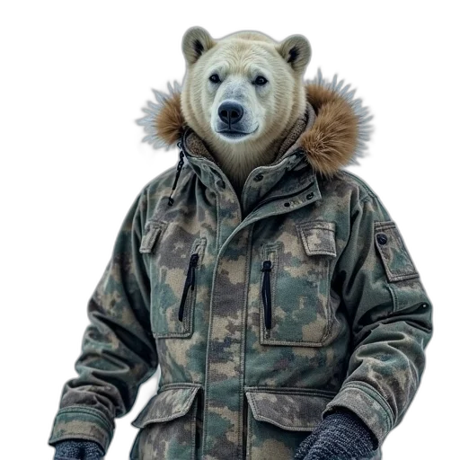 jacket, animal, creature, staff transparent PNG cut-out