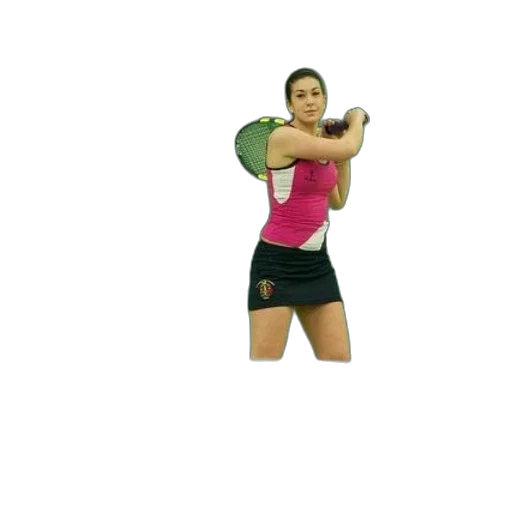 staff, weapon, 3d render, female, tennis, player, pink, tank transparent PNG cut-out