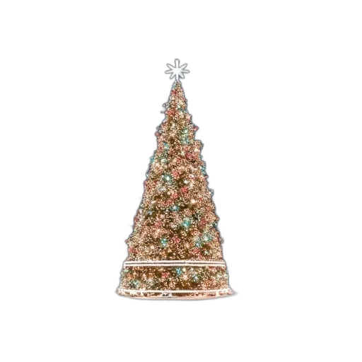 jewelry, tree, crown, hat, 3d render, snowy, landscape, night transparent PNG cut-out