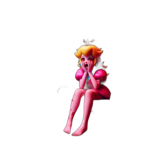 staff, weapon, dress, crown, 3d render, pixel art, concept art, vaporwave transparent PNG cut-out