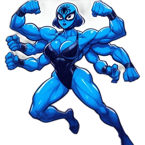 robot, animal, weapon, comic book art, concept art, cartoon, blue, illustrated transparent PNG cut-out