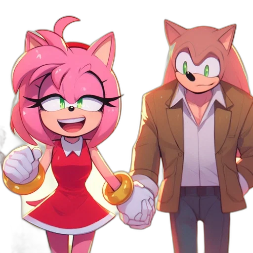jacket, staff, concept art, anime, cartoon, pixel art, red, colorful transparent PNG cut-out