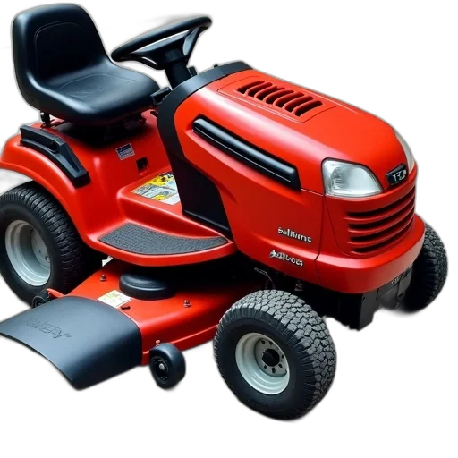 car, robot, 3d render, photorealistic, red, lawn, mower, brand transparent PNG cut-out