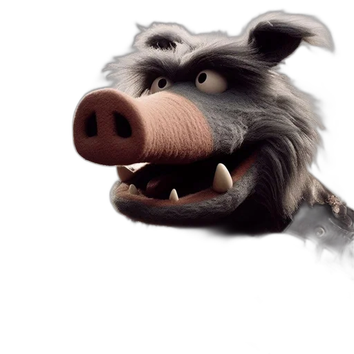 animal, face, creature, mask, photorealistic, 3d render, concept art, cartoon transparent PNG cut-out