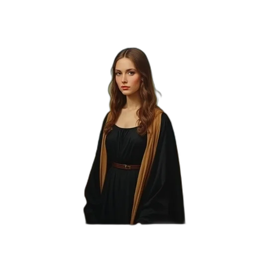 dress, jacket, staff, hair, pixel art, 3d render, photorealistic, fantasy art transparent PNG cut-out