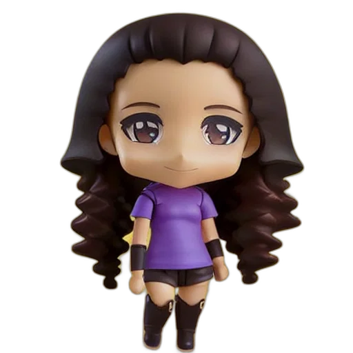 3d render, nendoroid, hazel, levesque transparent PNG cut-out