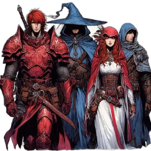 staff, sword, concept art, fantasy art, comic book art, pixel art, red, four transparent PNG cut-out
