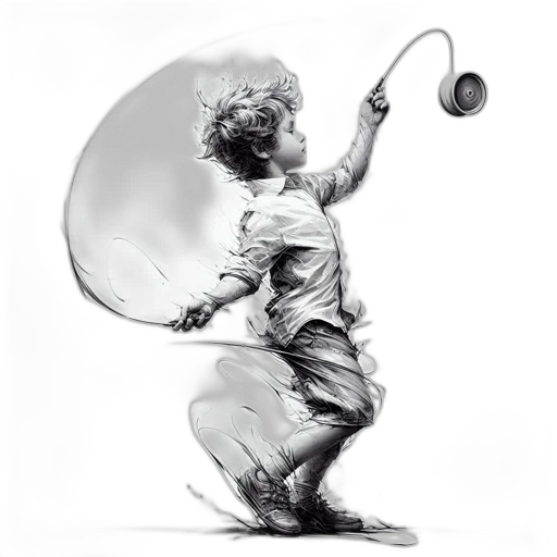 staff, hair, umbrella, photorealistic, concept art, pencil sketch, fantasy art, active transparent PNG cut-out
