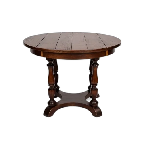 furniture, crown, 3d render, rustic, wooden, table, round, top transparent PNG cut-out