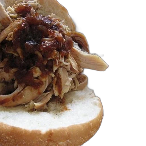 food, close-up, pulled, pork transparent PNG cut-out
