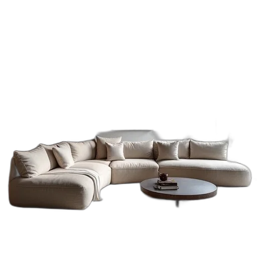 furniture, 3d render, photorealistic, earth tones, monochrome, sofas, sectionales, great transparent PNG cut-out