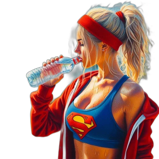 bottle, jacket, comic book art, photorealistic, oil painting, pixel art, neon, athletic transparent PNG cut-out