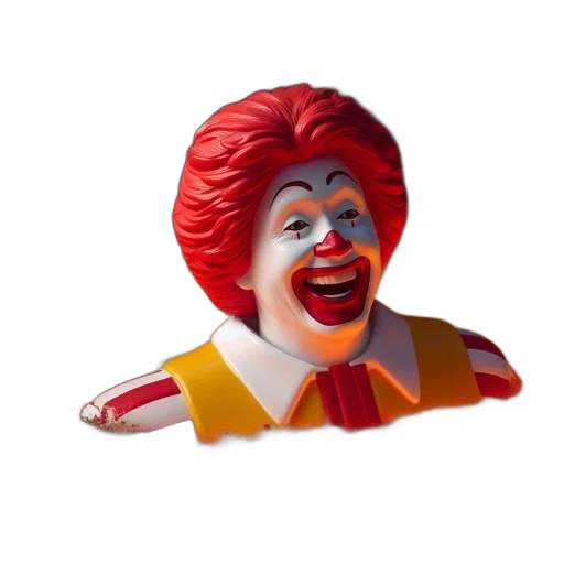 face, food, crown, creature, 3d render, photorealistic, concept art, ronald transparent PNG cut-out