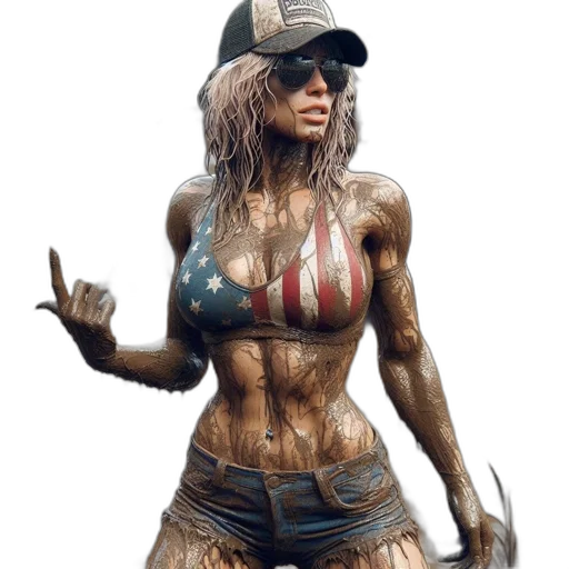 concept art, comic book art, fantasy art, photorealistic, individual, likely, muddy, off-road transparent PNG cut-out