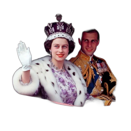 crown, jewelry, photorealistic, aristocratic, couple, both, adorned, formal transparent PNG cut-out