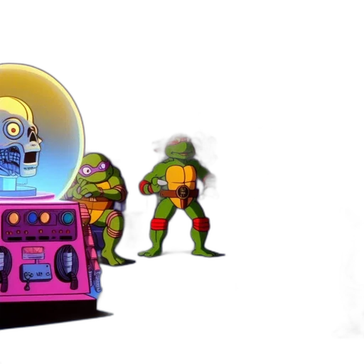 robot, concept art, 3d render, pixel art, comic book art, outer space, neon, anthropomorphic transparent PNG cut-out