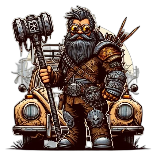 weapon, fantasy art, concept art, comic book art, pixel art, post-apocalyptic, world, rugged transparent PNG cut-out