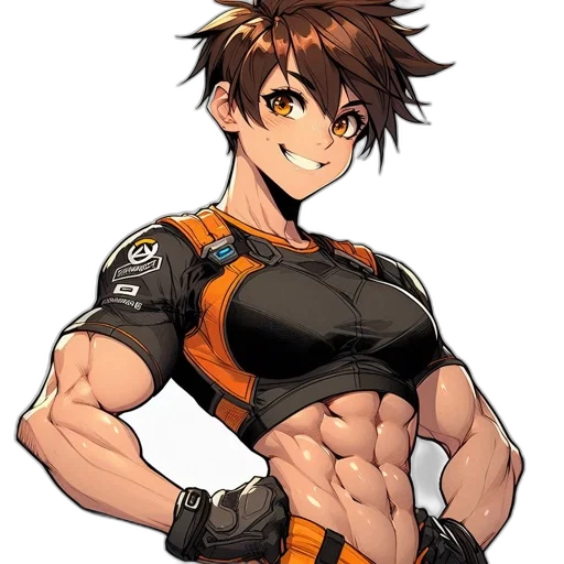 weapon, robot, pixel art, anime, concept art, cartoon, muscular, female transparent PNG cut-out