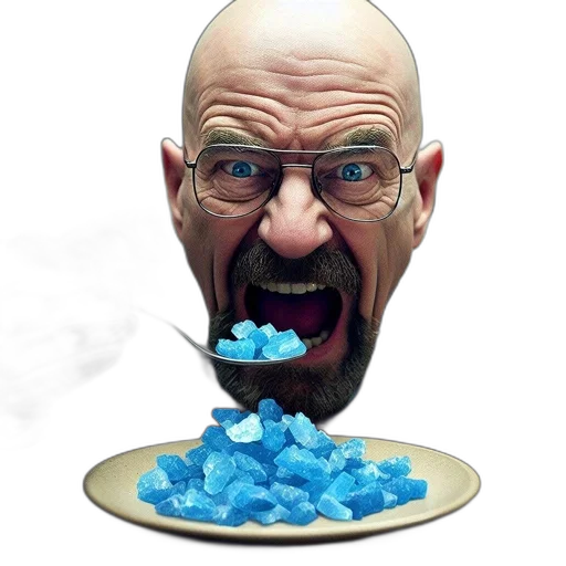 food, face, creature, 3d render, photorealistic, concept art, blue, man transparent PNG cut-out
