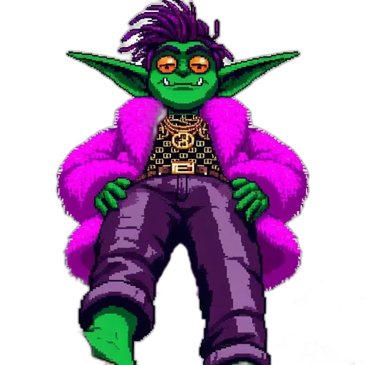 staff, jacket, creature, mask, pixel art, concept art, cyberpunk, fantasy art transparent PNG cut-out
