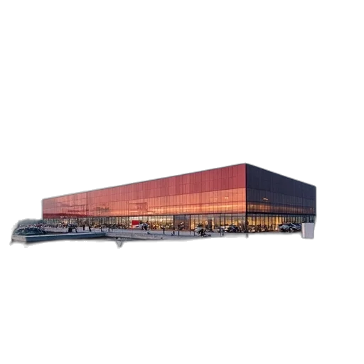 building, 3d render, concept art, new, paccor, innovation, center, port transparent PNG cut-out