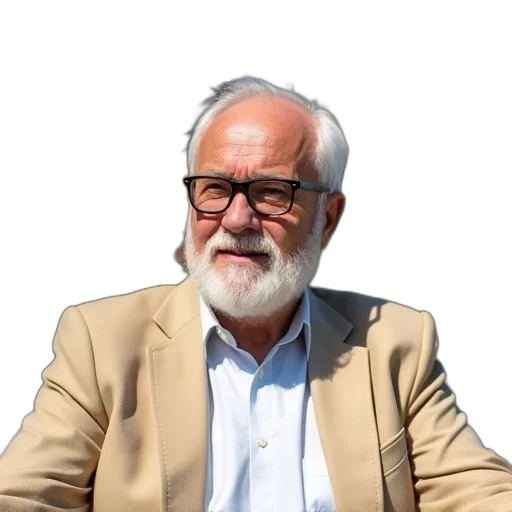 staff, jacket, face, animal, photorealistic, man, white, beard transparent PNG cut-out