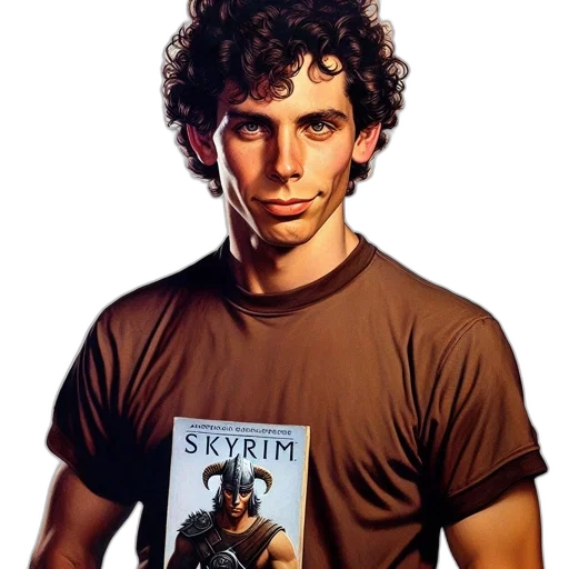 sword, dragon, comic book art, fantasy art, photorealistic, concept art, young, man transparent PNG cut-out