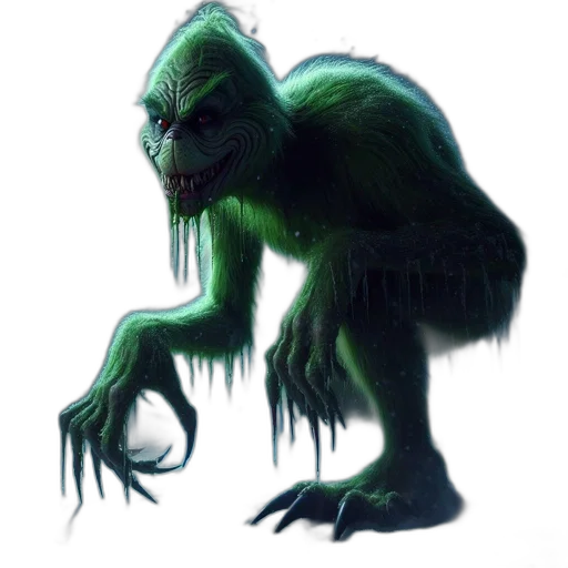 creature, animal, staff, concept art, fantasy art, 3d render, photorealistic, green transparent PNG cut-out