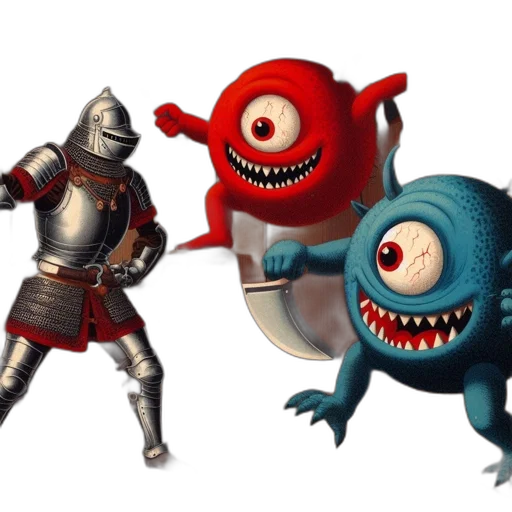 concept art, 3d render, fantasy art, red, inside, rustic, room, knight transparent PNG cut-out