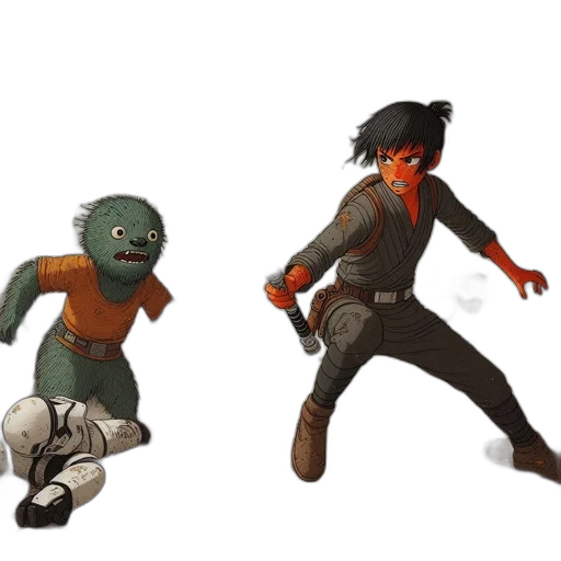 concept art, 3d render, fantasy art, pixel art, outer space, earth tones, green, dark transparent PNG cut-out