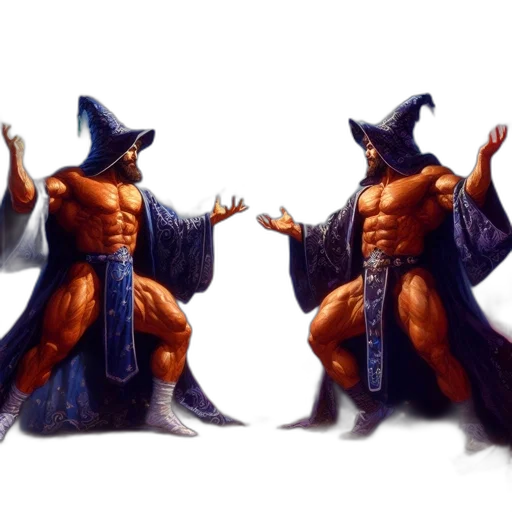 dragon, concept art, fantasy art, pixel art, comic book art, two, muscular, figures transparent PNG cut-out